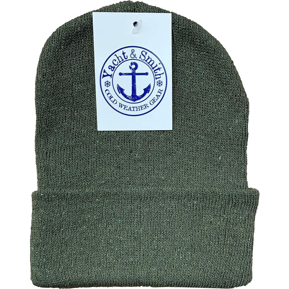 Yacht & Smith 48 Pack Wholesale Bulk Winter Thermal Beanies Skull Caps, Thermal Gloves Unisex (Assorted Kids Beanie A)