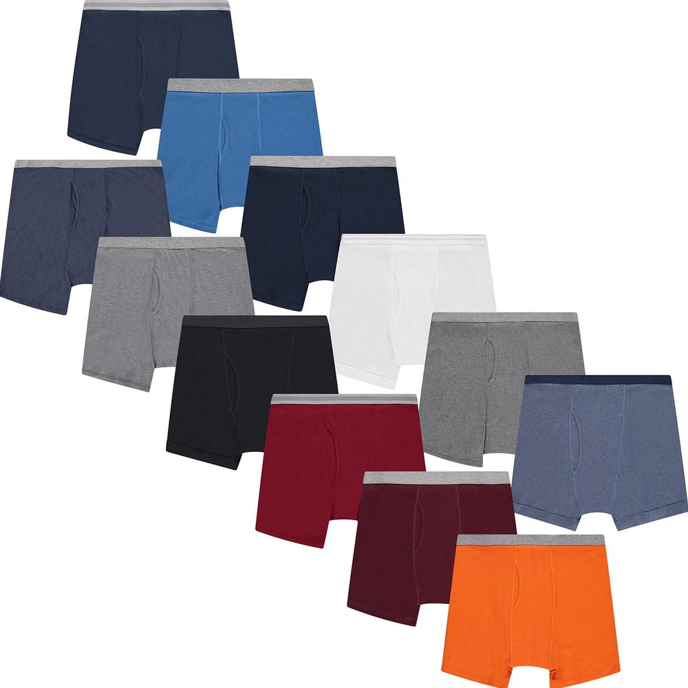BILLIONHATS 120 Pack of Mens Boxer Briefs Wholesale, Colorful Cotton Mens Underwear in Bulk, Donating For Homeless Shelters
