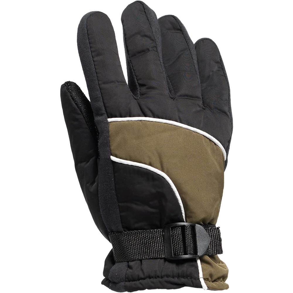 Yacht & Smith Kids Ski Glove, Fleece Lined Water Resistant Bulk Kids Winter Gloves (12 PACK ASSORTED)