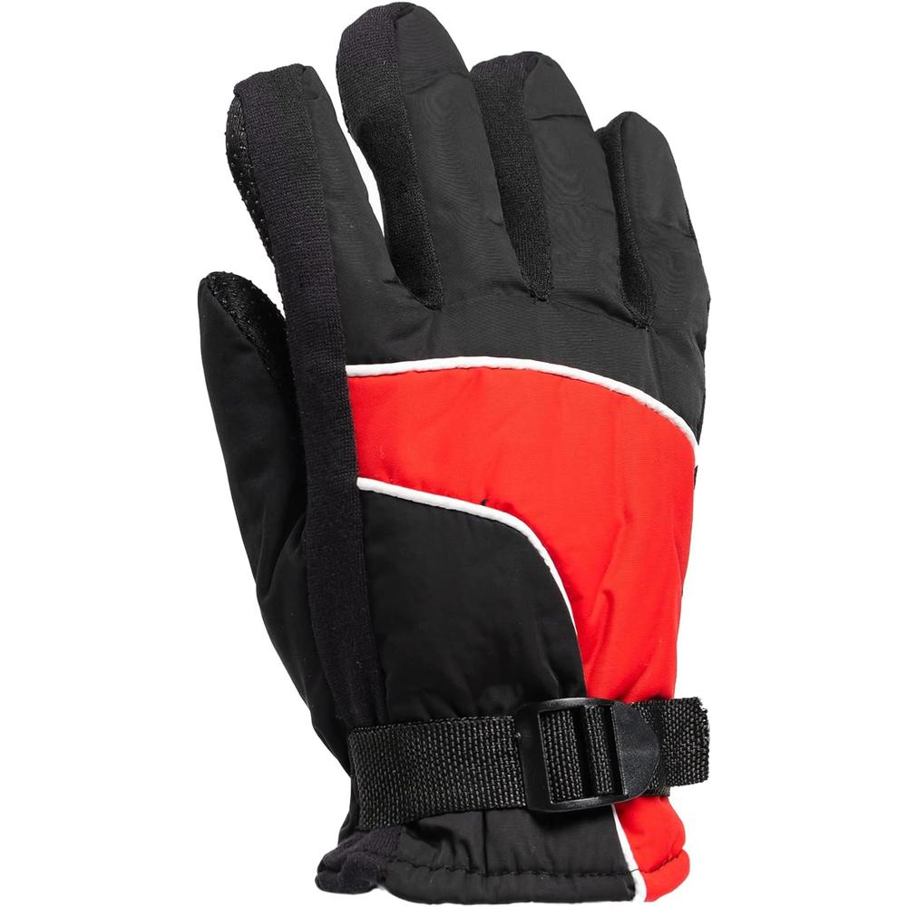 Yacht & Smith Kids Ski Glove, Fleece Lined Water Resistant Bulk Kids Winter Gloves (24 PACK ASSORTED)