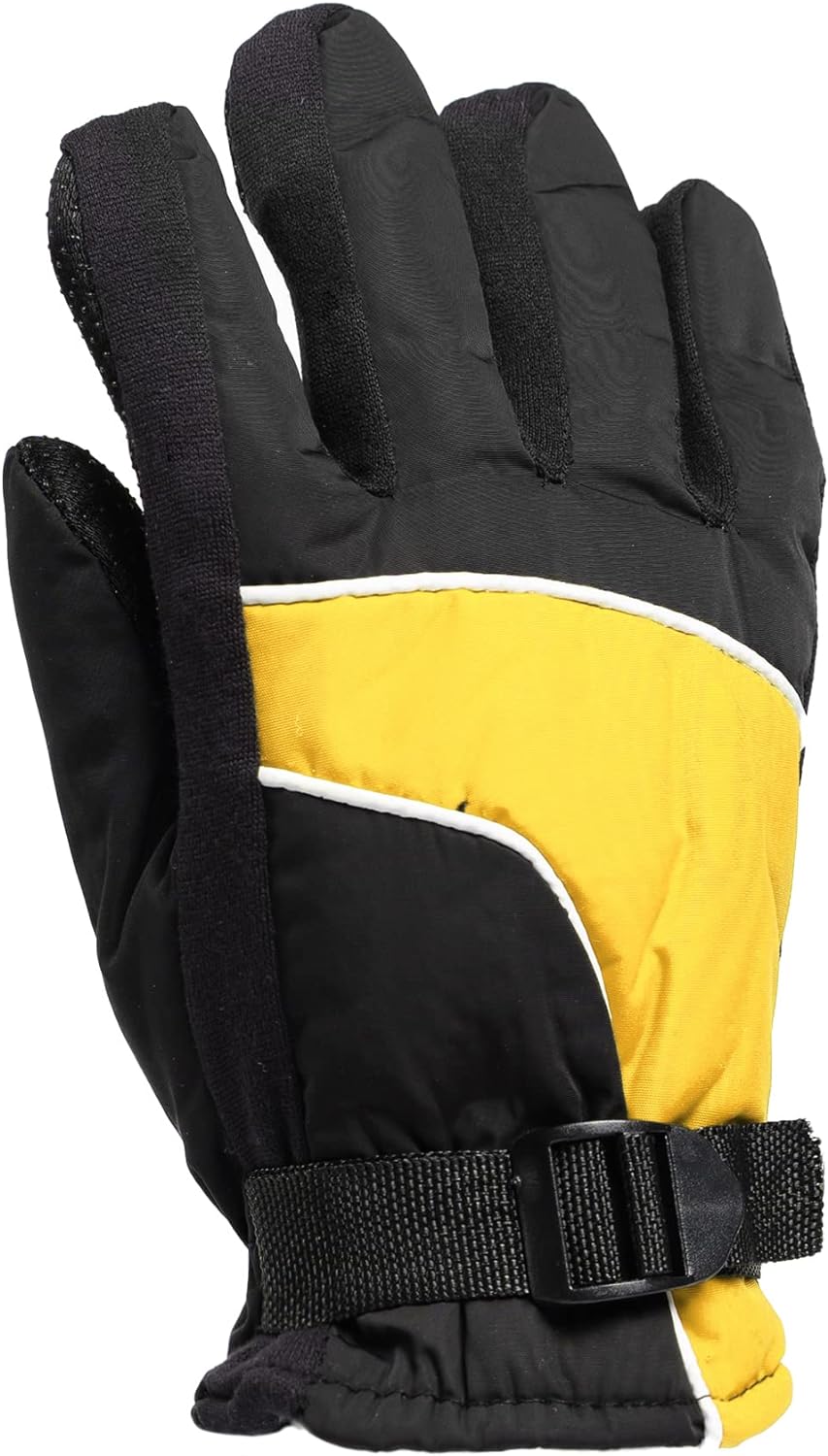 Yacht & Smith Kids Ski Glove, Fleece Lined Water Resistant Bulk Kids Winter Gloves 36 Packs