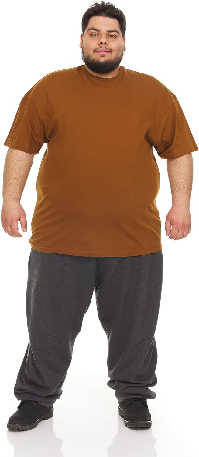 SOCKS'NBULK 36 Pack Bulk Mens Cotton Crew T-Shirts, Assorted Wholesale Short Sleeve Tee Shirts 5X-Large