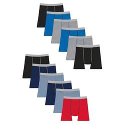 BILLIONHATS 12 Pack Boys Cotton Underwear Boxer Briefs, Assorted Underpants for Children, Bulk Kids Boxer Brief Packs