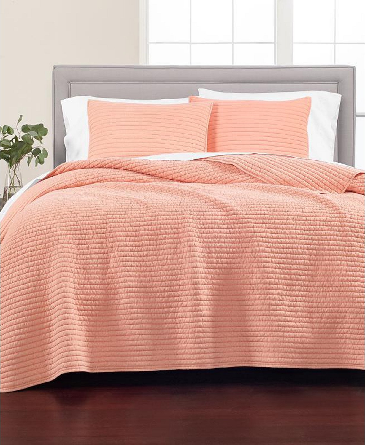 Martha Stewart Collection Washed Rice Stitch Full Queen Quilt 140