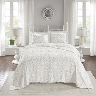 Madison Park Sabrina 3 Piece Tufted Cotton Chenille Quilt Set