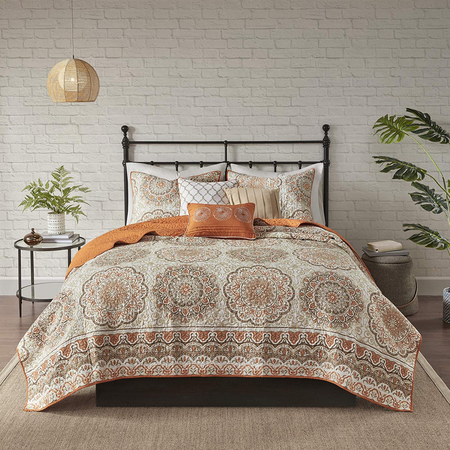 Madison Park Tangiers 6 Piece Quilted Coverlet Bedding Set With