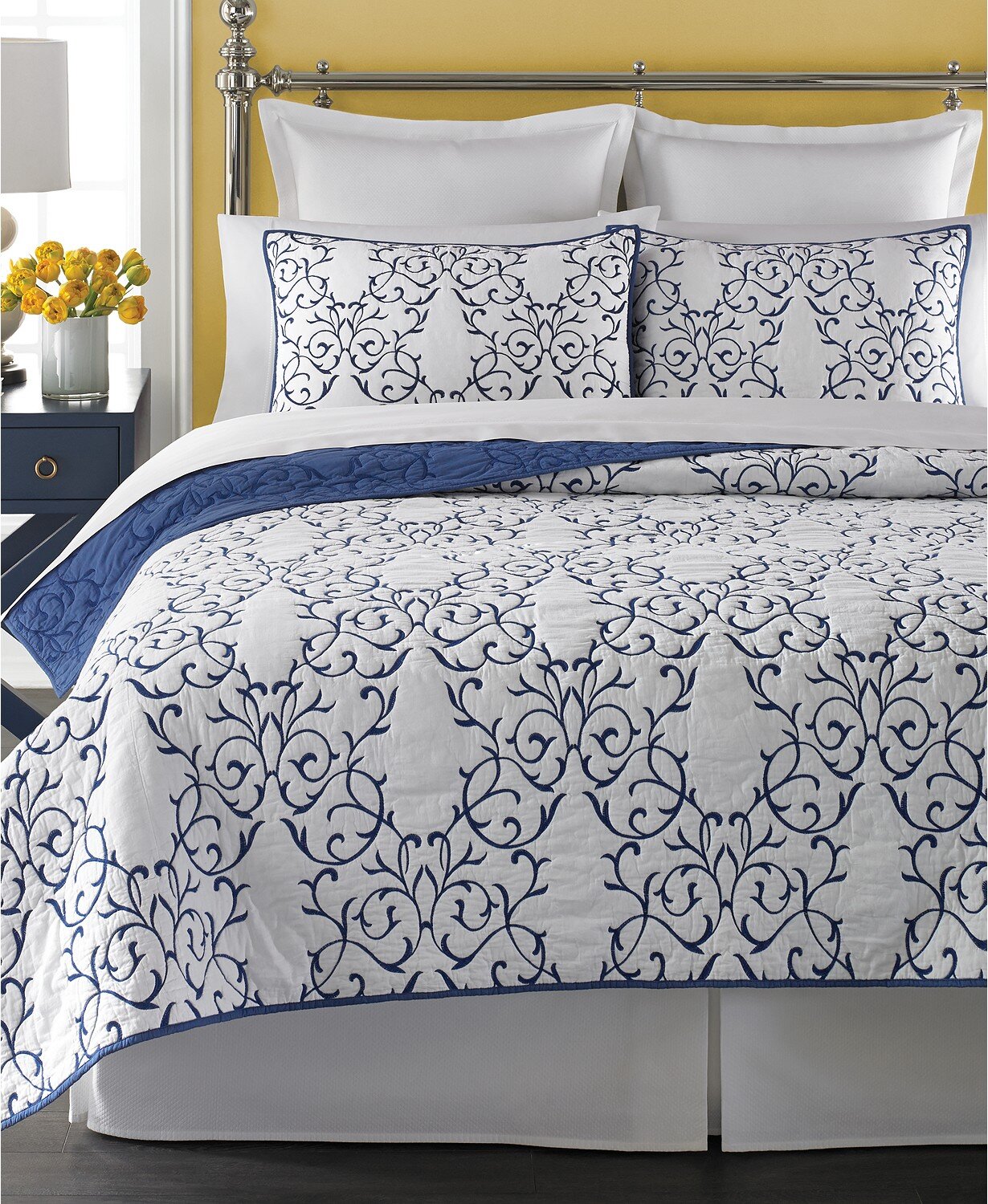 Martha Stewart Collection 100 Percent Cotton Chateau Quilt