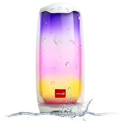 Renewgoo GlowGoo Portable Bluetooth Wireless Waterproof IPX7 Rechargeable Speaker with LED Light Show,