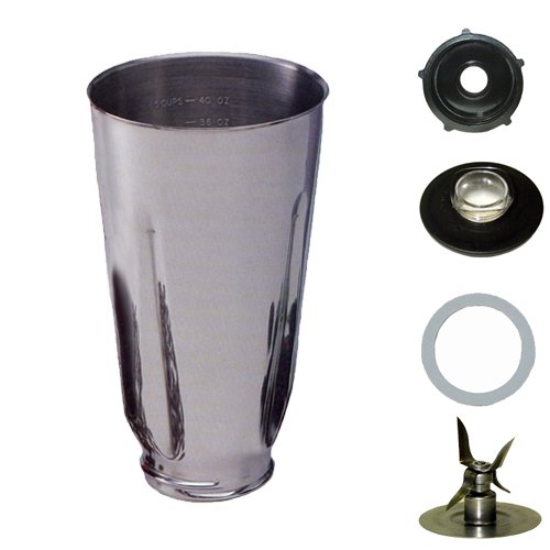 Blendin 5 Cup Stainless Steel Complete Blender Jar fits Oster Blenders