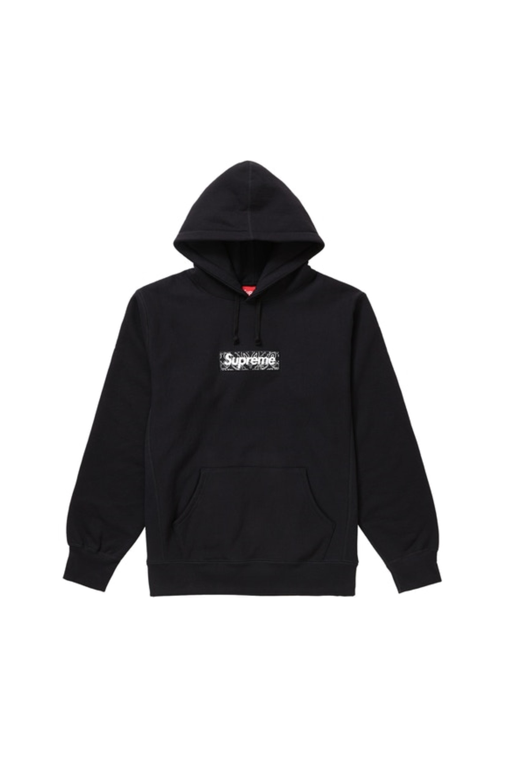 Supreme Bandana Box Logo Hooded Sweatshirt Black