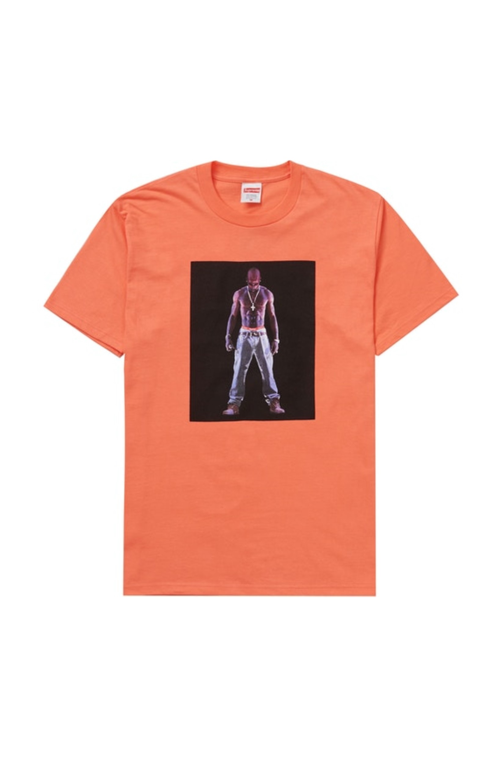 Supreme Tupac Hologram Tee Neon Orange