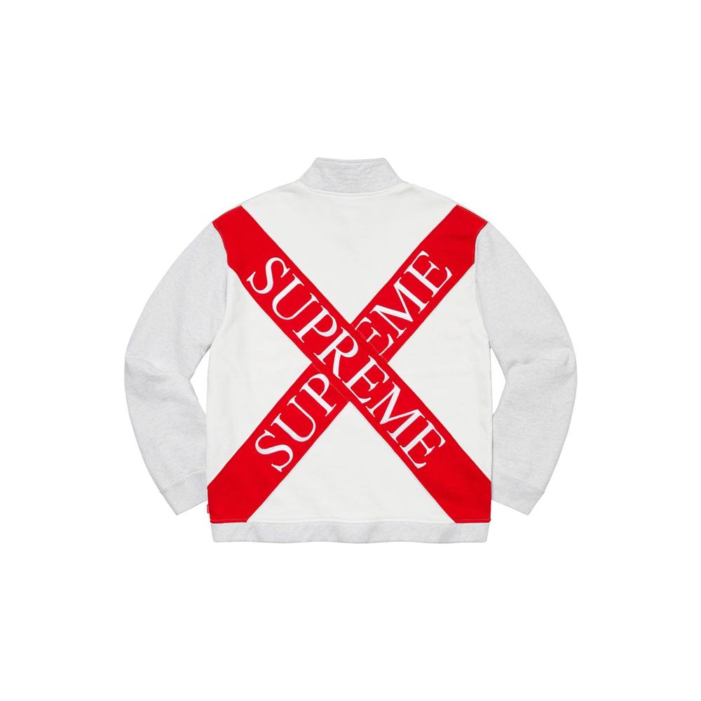 Supreme cross half zip sweatshirt ash grey Clearance