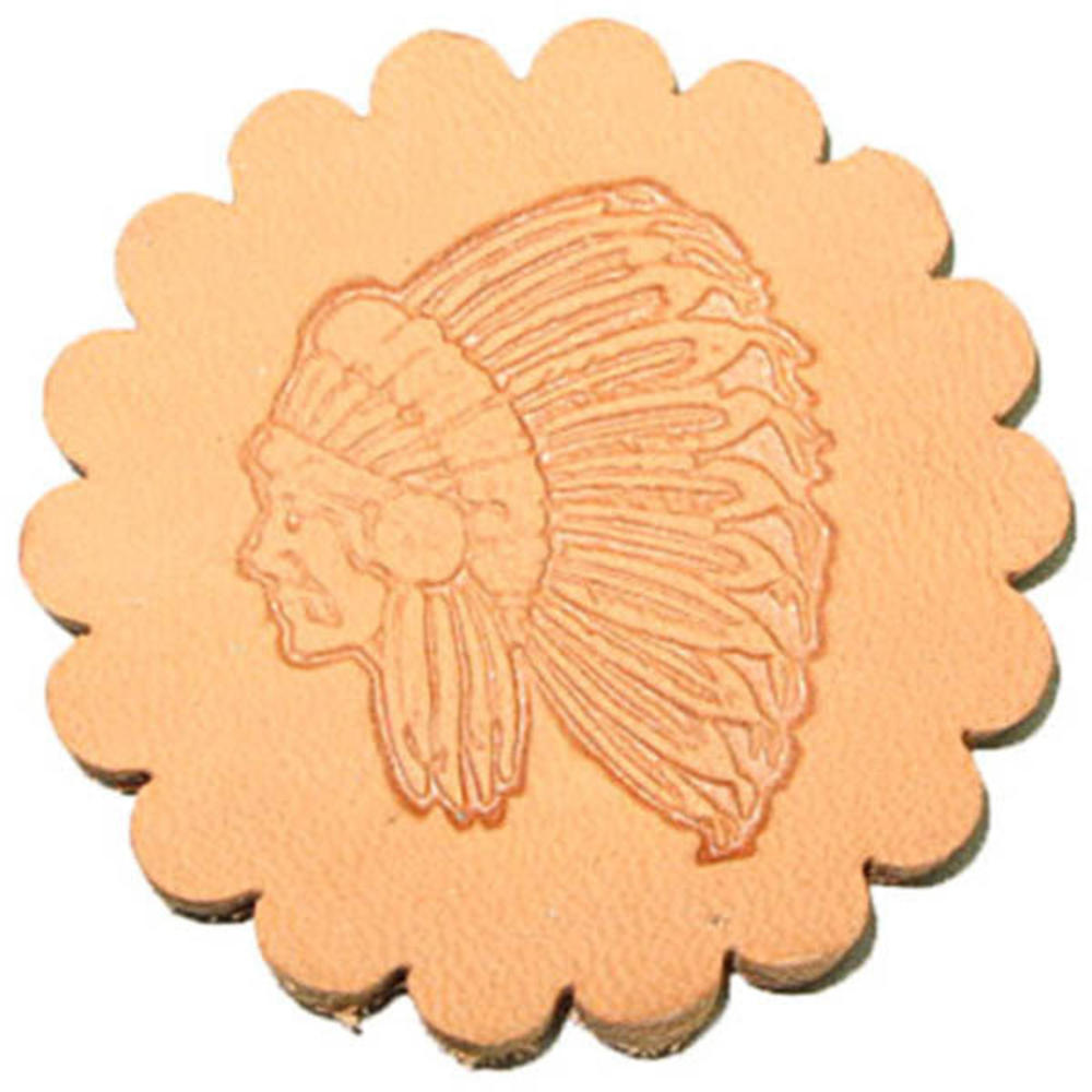 Zelikovitz Indian Chief 3-D Stamp 88429-00 Leathercraft