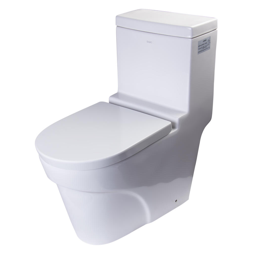 EAGO TB326 Modern One Piece Ultra Low Flow Eco Friendly White Toilet
