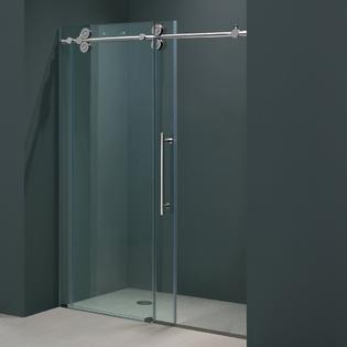 Vigo Vg6041chcl5274 Wide Sliding Frameless Shower Door With Vigo Vg6041chcl5274 Wide Sliding Frameless Shower Door With Chrome Hardware 3