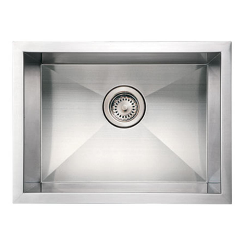 Whitehaus WHNCM2015 Stainless Steel 20" Single Undermount Kitchen Sink