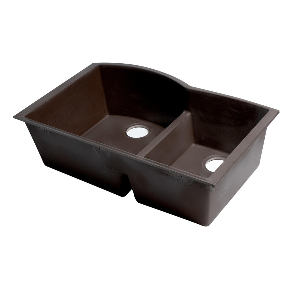 ALFI brand AB3320UM-C Chocolate 33" Undermount Granite Composite Kitchen Sink