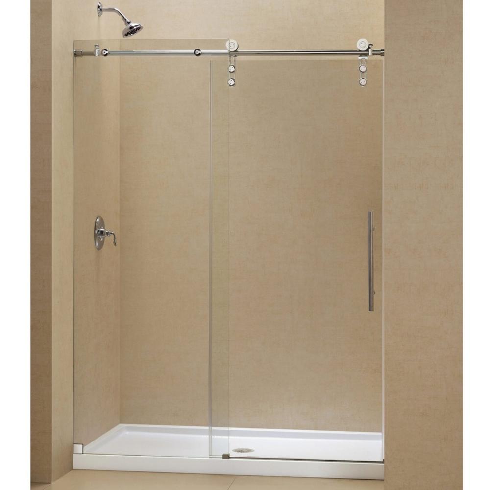 Dreamline DL-6628C-08CL Shower Door & 36" by 60" Base - Polished Stainless