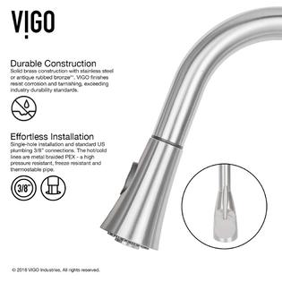 Vigo Vg02013st Kitchen Faucet With Spray Head