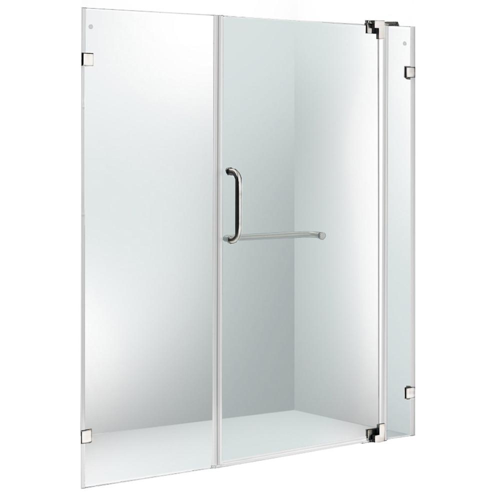 VIGO VG6042CHCL60 Pirouette Chrome Hinged Shower Door With Clear Glass