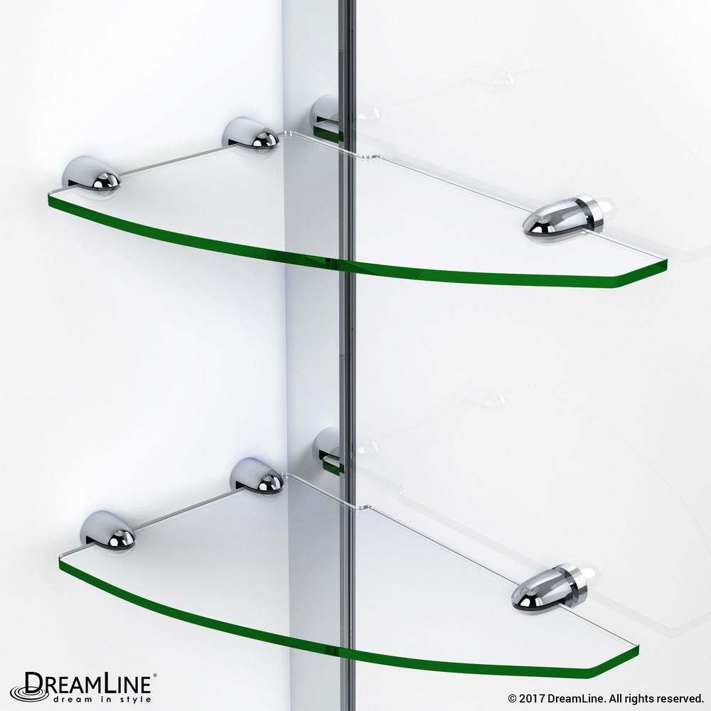 DreamLine SHDR-4255728-01 Allure 55 to 56 in. Frameless Pivot Clear Glass Shower Door In Chrome