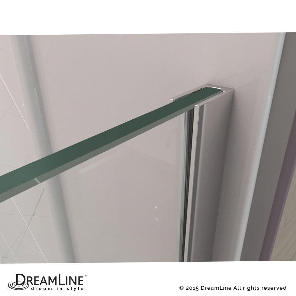 DreamLine SHDR-244557210-HFR-04 Unidoor Plus Hinged Shower Door In Brushed Nickel Hardware