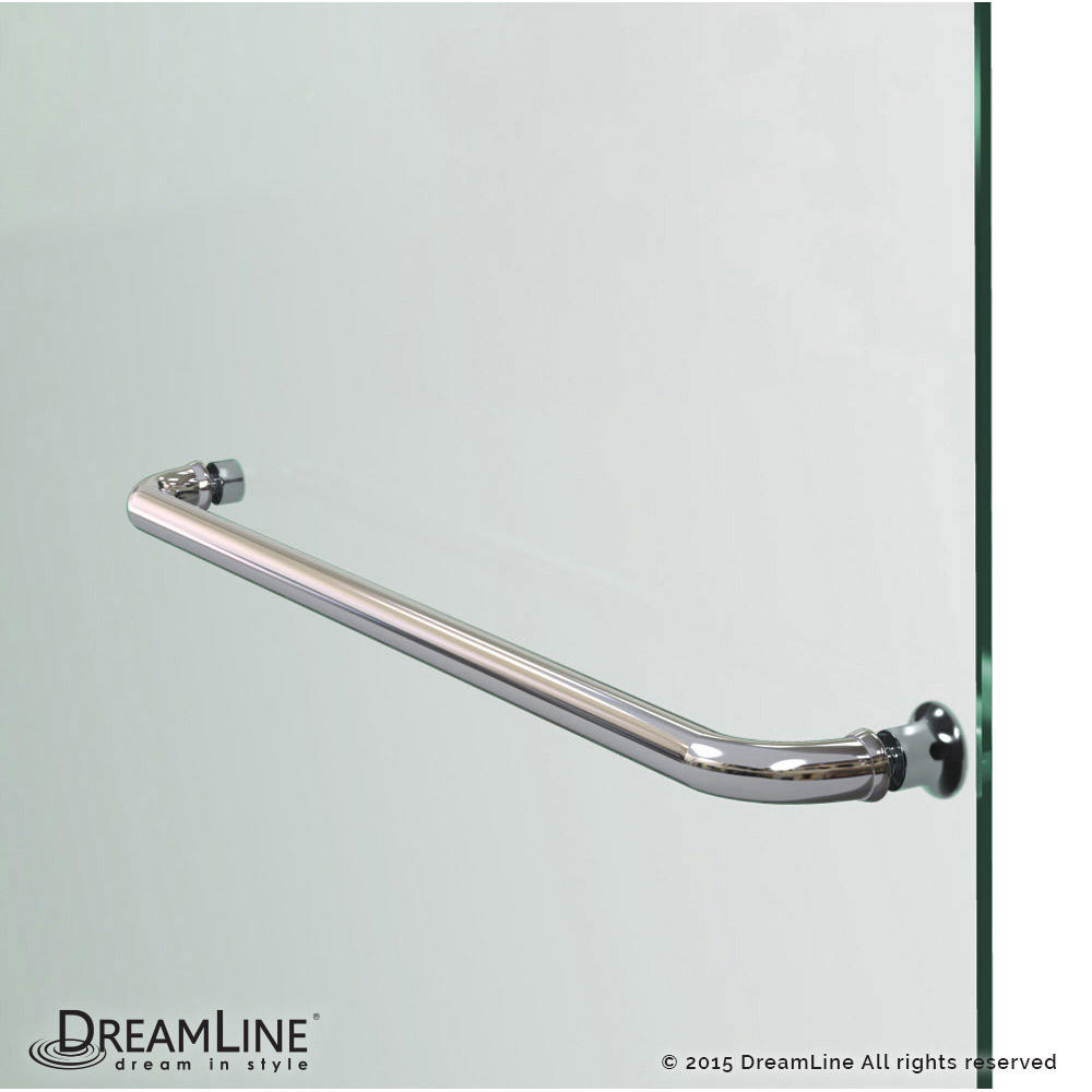 DreamLine SHDR-3534586-RT-04 Brushed Nickel Aqua Uno 56 to 60 x 30 x 58" Hinged Tub Door