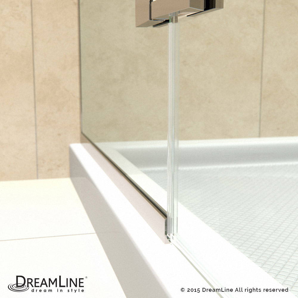 DreamLine SHDR-245207210-04 Unidoor Plus Hinged Shower Door In Brushed Nickel Hardware