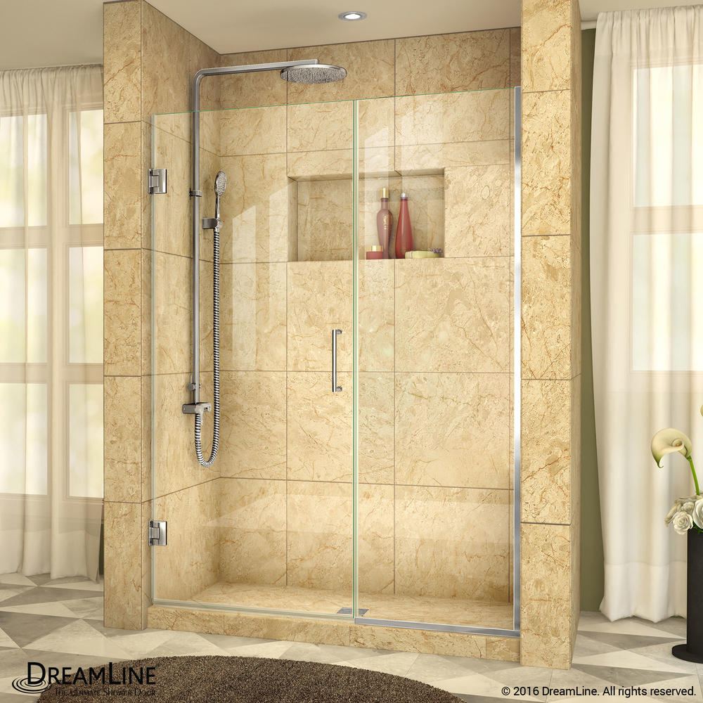 DreamLine SHDR-245907210-01 Chrome Unidoor Plus 59 to 59-1/2 x 72" Hinged Shower Door