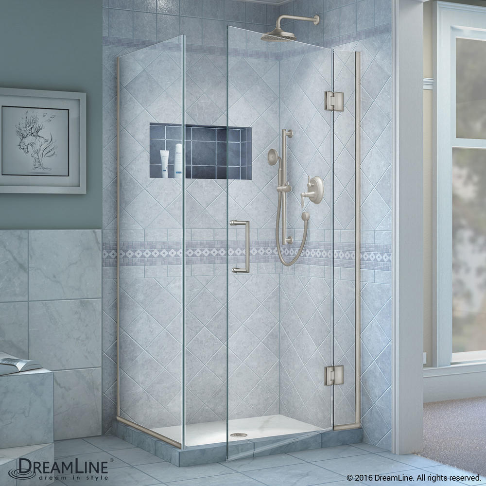 DreamLine E13030-04 Brushed Nickel 36-3/8 in. W x 30 in. D x 72 in. H Hinged Shower Enclosure