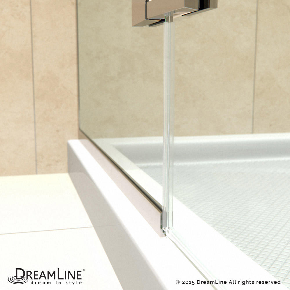 DreamLine SHEN-24445340-04 Unidoor Plus Hinged Shower Enclosure In Brushed Nickel Finish Hardware
