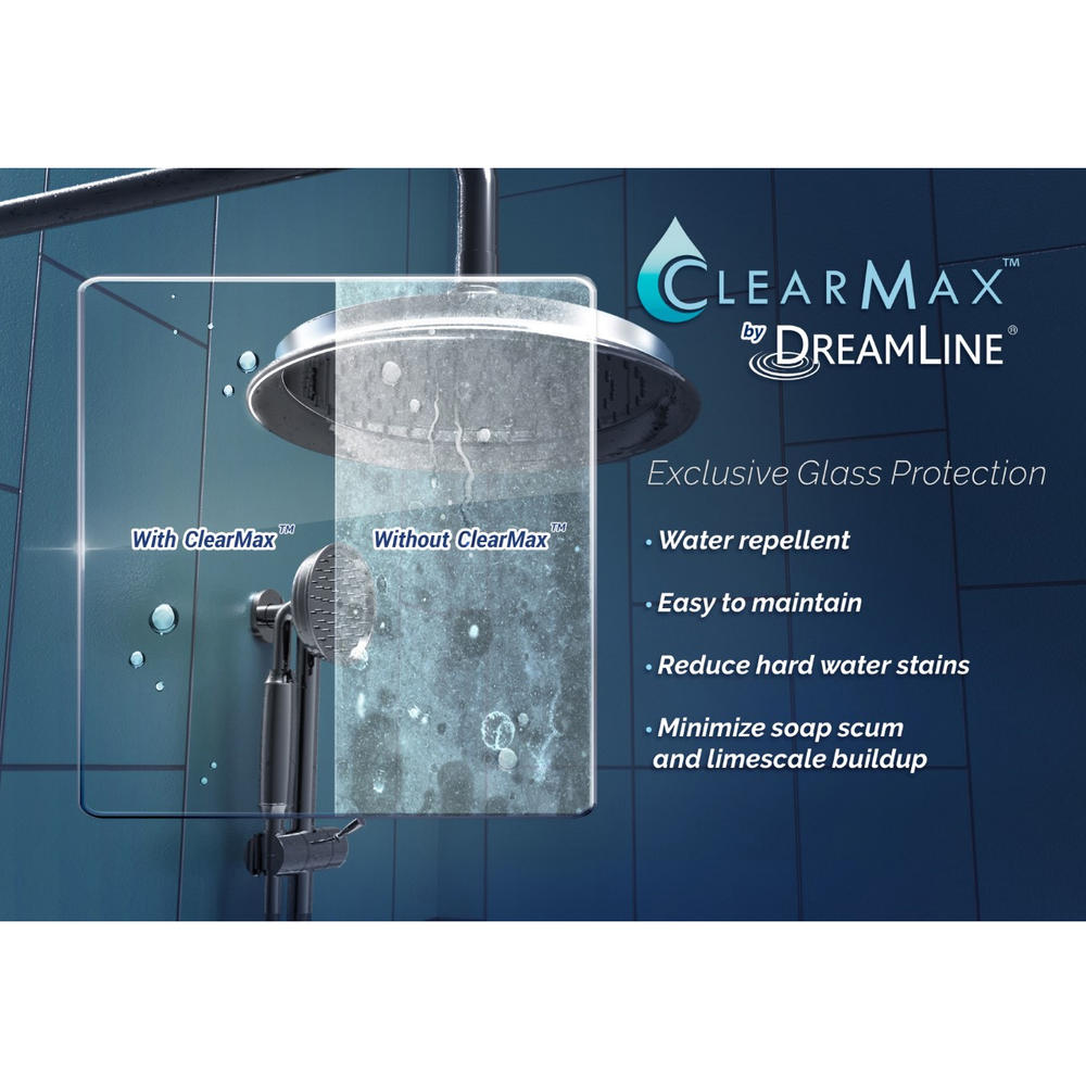 DreamLine SHEN-24450340-06 Unidoor Plus Hinged Shower Enclosure In Oil Rubbed Bronze Finish Hardware
