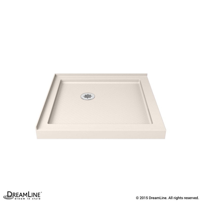DreamLine DLT-1032320-22 Biscuit SlimLine 32 Inch by 32 Inch Double Threshold Shower Base