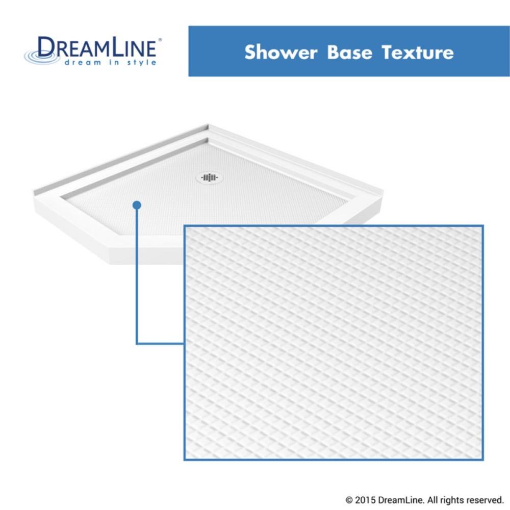 DreamLine DLT-2040400 White SlimLine 40" by 40" Neo Shower Floor, Corner