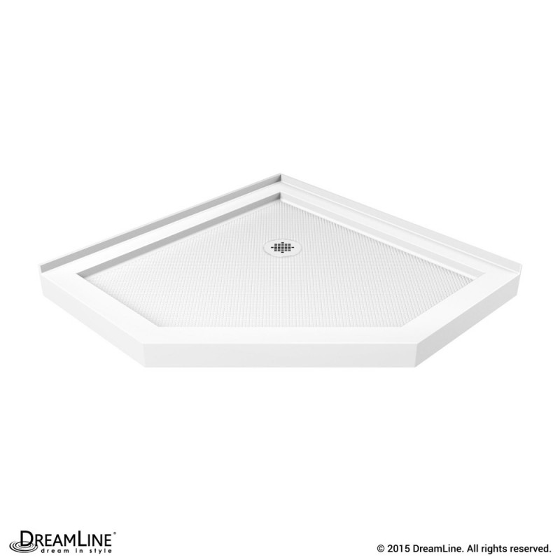 DreamLine DLT-2040400 White SlimLine 40" by 40" Neo Shower Floor, Corner