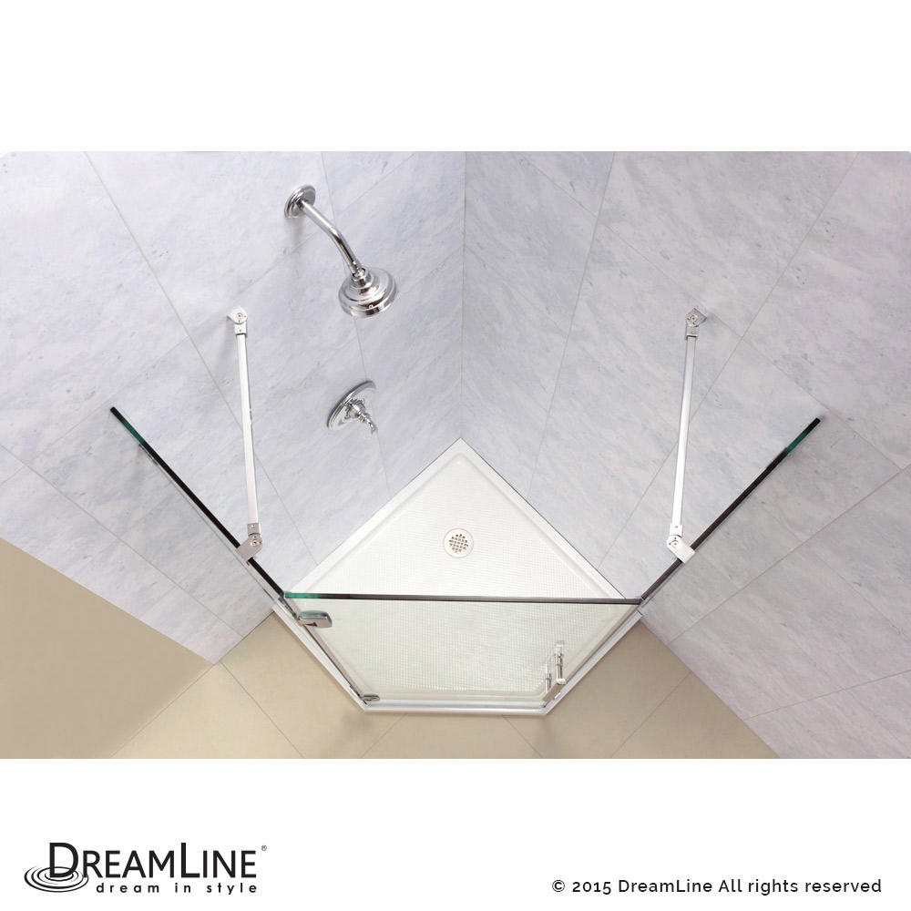 DreamLine SHEN-2234340-01 PrismLux Hinged Shower Enclosure in Chrome