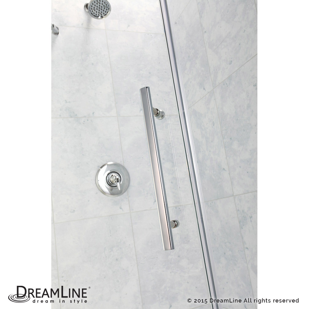 DreamLine SHEN-2234340-01 PrismLux Hinged Shower Enclosure in Chrome