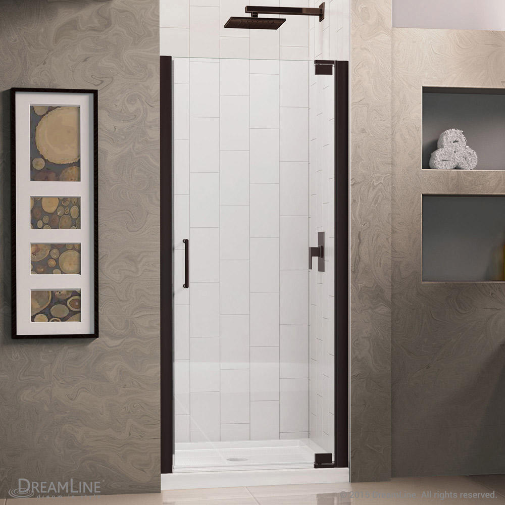 DreamLine SHDR-4127720-06 Oil Rubbed Bronze Elegance 27 to 29" Frameless Pivot Clear Shower Door