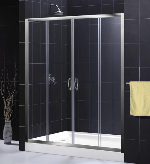 DreamLine SHDR-1160726-04 Brushed Nickel Clear Glass 56-60" Shower Door