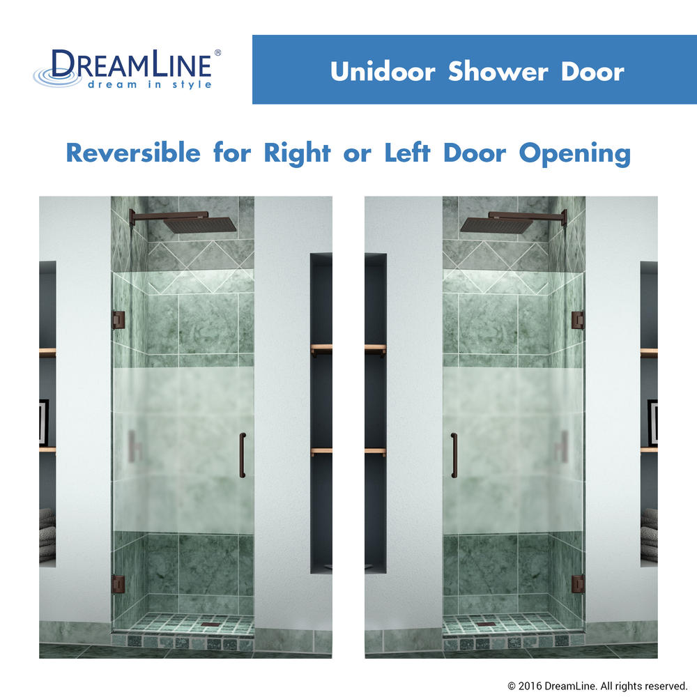 Dreamline SHDR-20307210F-06 Oil Rubbed Bronze 30 x 72 Frameless Shower Door