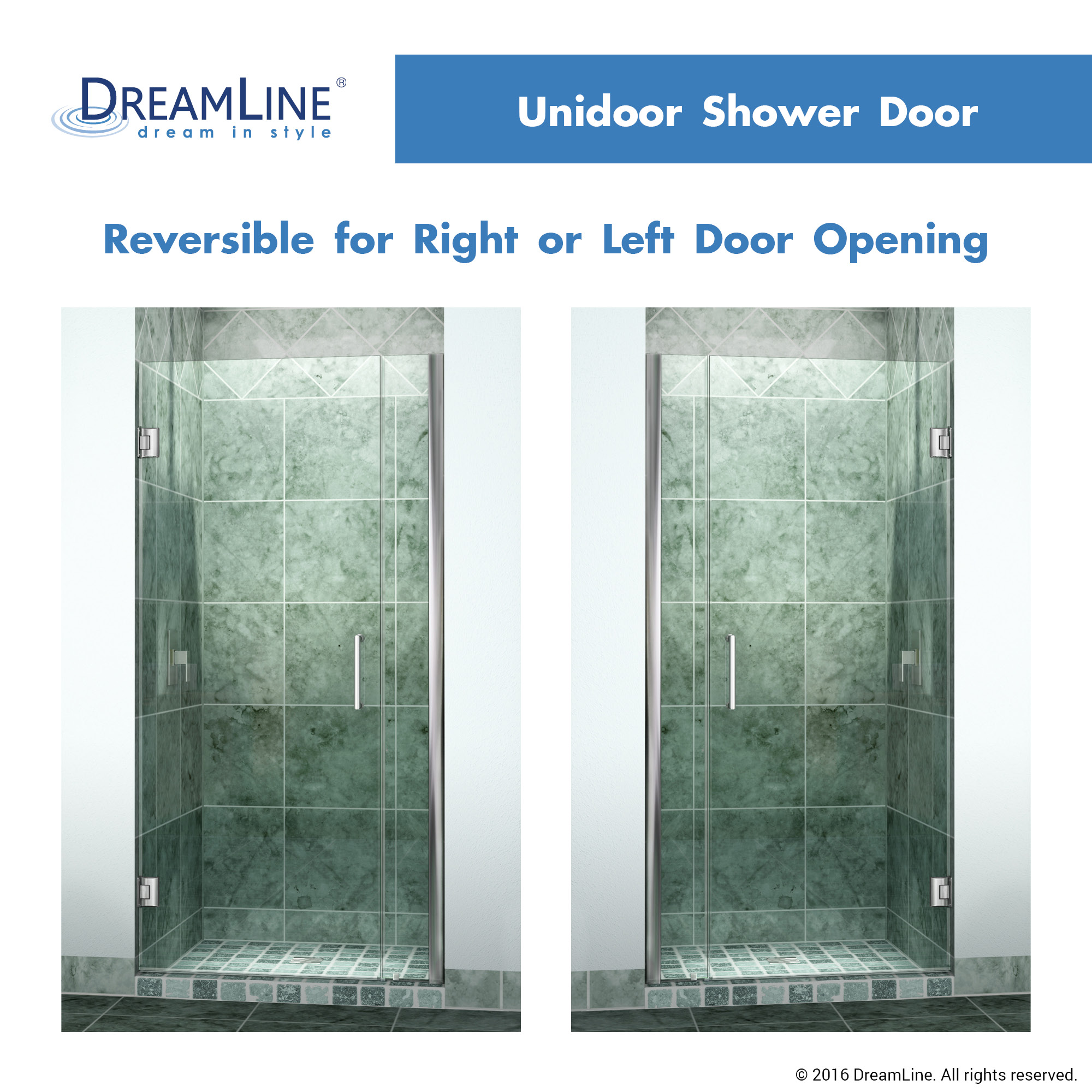 DreamLine SHDR-20367210-04 Brushed Nickel 36-37" Adjustable Shower Door