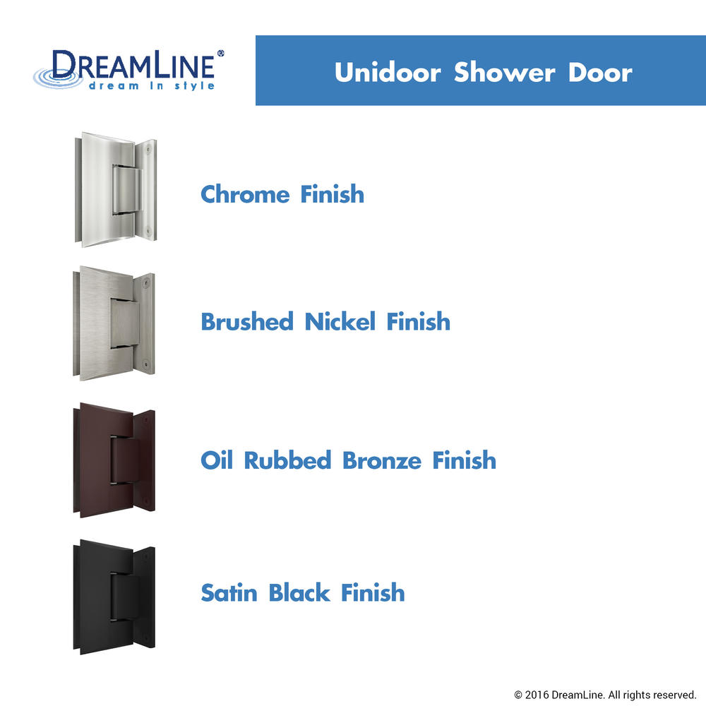 Dreamline SHDR-20427210CS-06 Oil Rubbed Bronze 42-43" Shower Door W/ Shelves