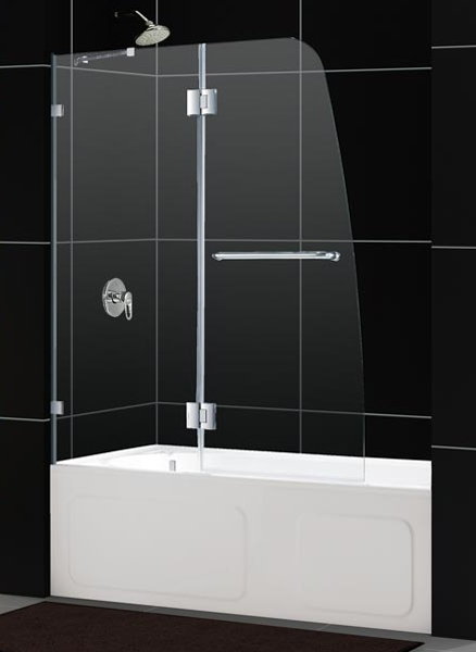 DreamLine SHDR-3348588-04 Brushed Nickel Aqua Lux 48x58 Clear Bath Tub Door