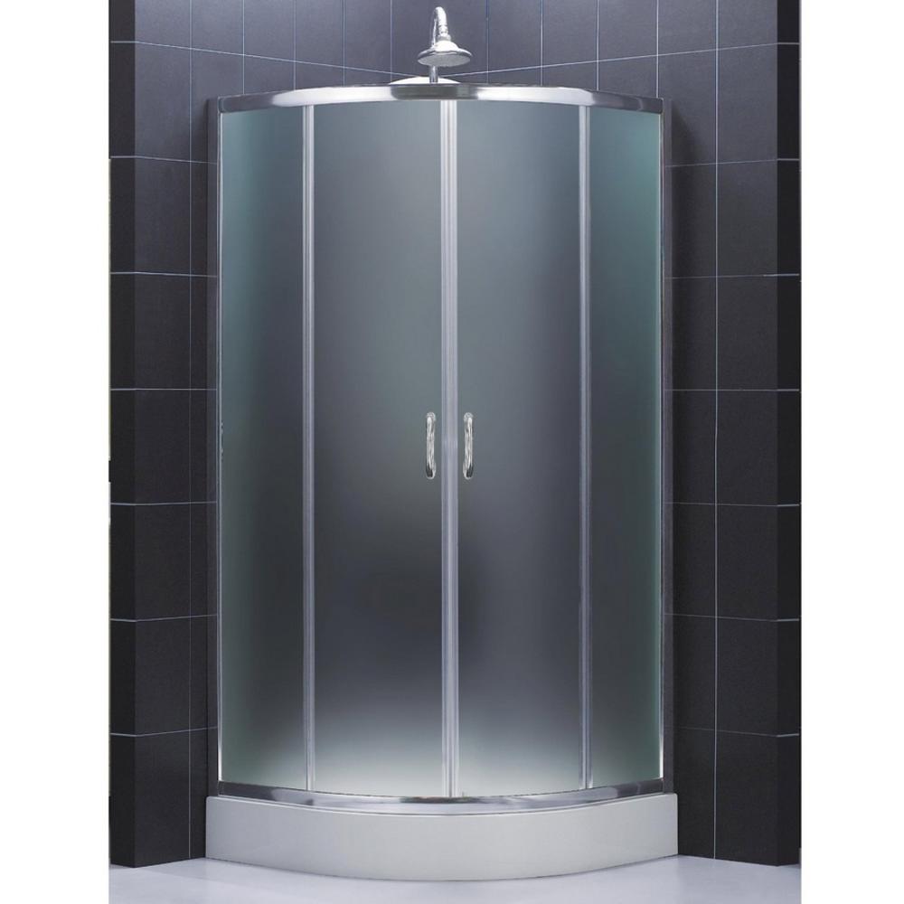 DreamLine DL-6703-01FR Frosted Shower Enclosure and 38" by 38" Shower Base