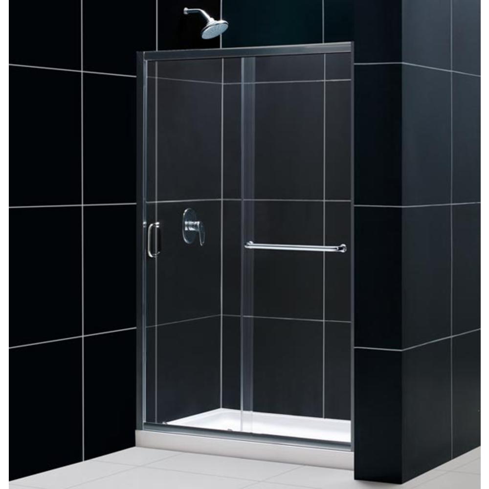 Dreamline SHDR-0948720-04 44 to 48" Clear Shower Door In Brushed Nickel