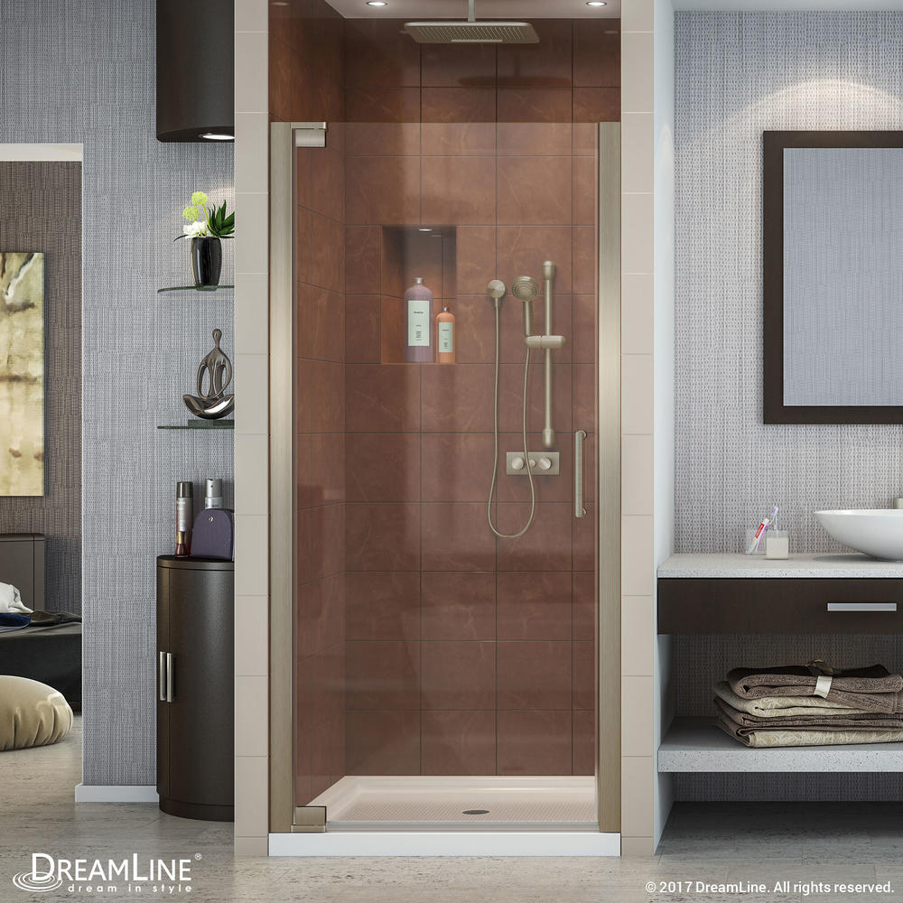 Dreamline SHDR-4134720-04 Brushed Nickel Elegance 34 to 36" Clear Shower Door