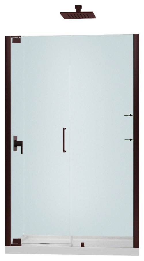DreamLine HDR-4147720-06 Oil Rubbed Bronze Elegance 47 3/4 to 49 3/4" Frameless Pivot Shower Door