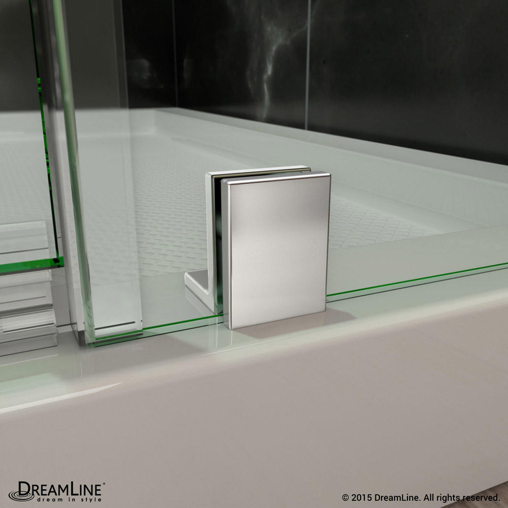 Dreamline SHDR-4151720-04 Brushed Nickel Elegance 51 to 53" Clear Shower Door