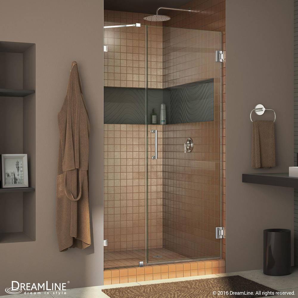 Dreamline SHDR-23477210-01 Chrome Radiance 47" Frameless Hinged Shower Door