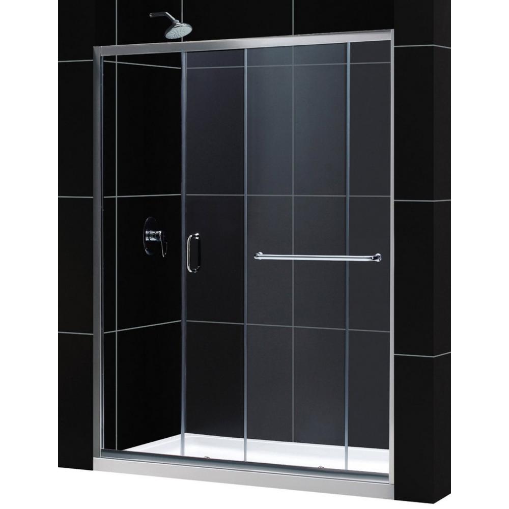 Dreamline DL-6970C-01CL Clear Shower Door & 30" by 60" Shower Base - Chrome